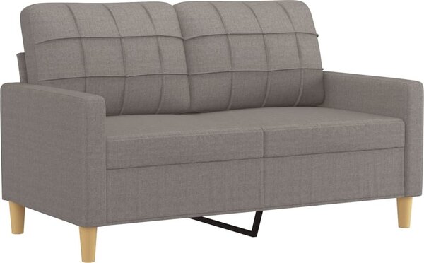 VidaXL 2místná pohovka s polštáři 120 cm textil [3200781] Barva: světle šedá
