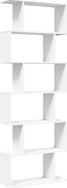 VidaXL Knihovna/dělící stěna 6patrová 70x24x193 cm kompozit [858092] Barva: kouřový dub