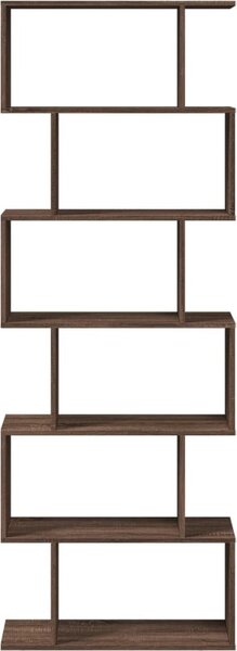 VidaXL Knihovna/dělící stěna 6patrová 70x24x193 cm kompozit [858092] Barva: kouřový dub
