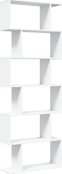 VidaXL Knihovna/dělící stěna 6patrová 70x24x193 cm kompozit [858092] Barva: kouřový dub