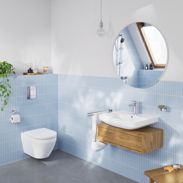Grohe Euro Ceramic wc mísa se sedátkem s pomalým sklápěním závěsná bez splachovacího kruhu s vírovým splachováním bílá lesk 102510SH00