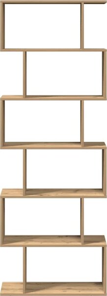 VidaXL Knihovna/dělící stěna 6patrová 70x24x193 cm kompozit [858092] Barva: kouřový dub