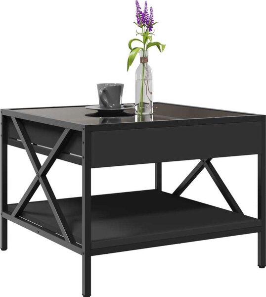 VidaXL Konferenční stolek s Infinity LED 50 x 50 x 38 cm [847697] Barva: dub sonoma