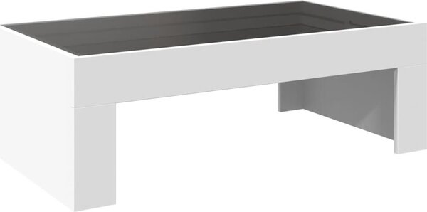 VidaXL Konferenční stolek s Infinity LED 90 x 50 x 30 cm [847616] Barva: Bílá