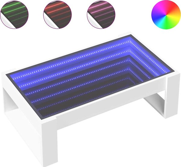 VidaXL Konferenční stolek s Infinity LED 90 x 53 x 30 cm [847637] Barva: hnědý dub