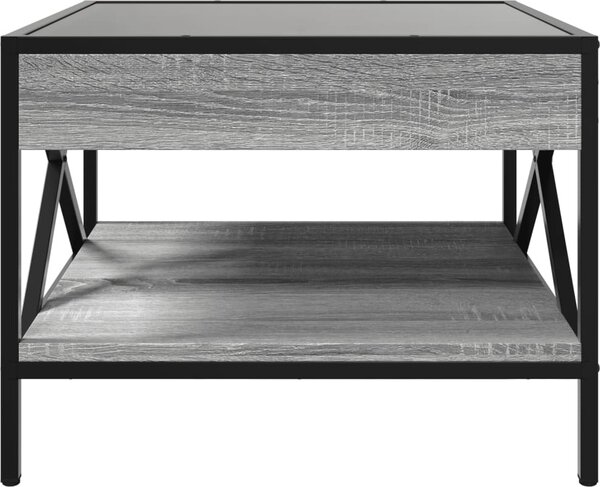 VidaXL Konferenční stolek s Infinity LED 50 x 50 x 38 cm [847697] Barva: dub sonoma
