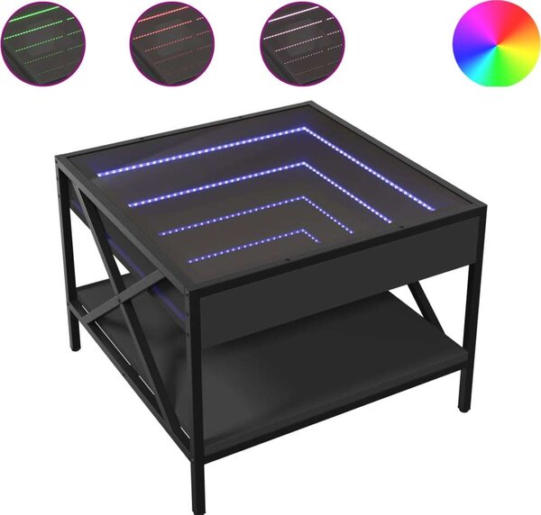 VidaXL Konferenční stolek s Infinity LED 50 x 50 x 38 cm [847697] Barva: dub sonoma