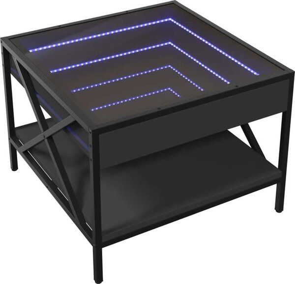 VidaXL Konferenční stolek s Infinity LED 50 x 50 x 38 cm [847697] Barva: dub sonoma