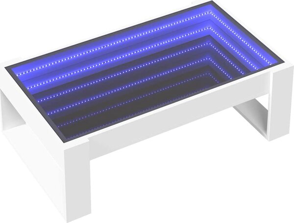 VidaXL Konferenční stolek s Infinity LED 90 x 53 x 30 cm [847637] Barva: hnědý dub