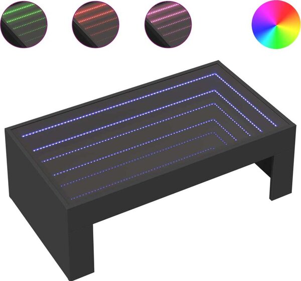 VidaXL Konferenční stolek s Infinity LED 90 x 50 x 30 cm [847616] Barva: Bílá