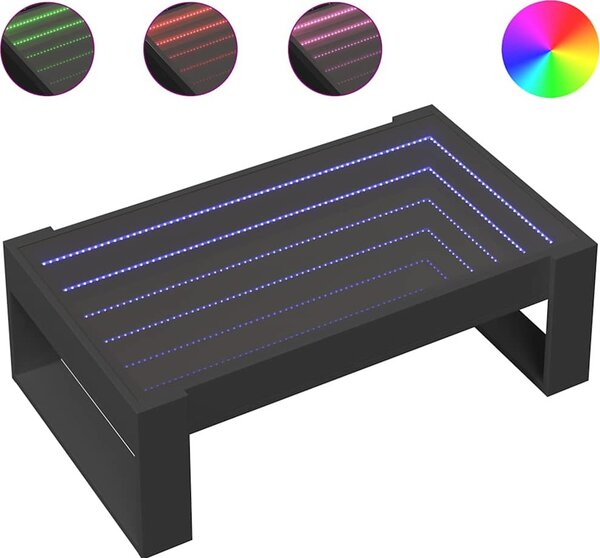 VidaXL Konferenční stolek s Infinity LED 90 x 53 x 30 cm [847637] Barva: hnědý dub