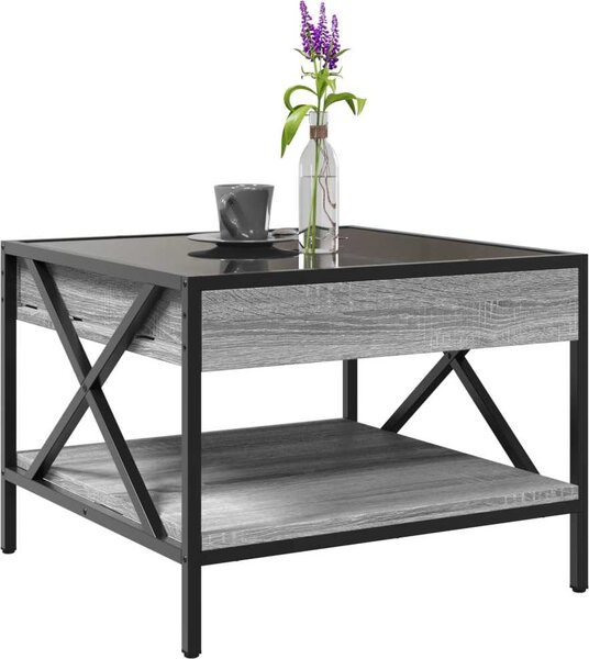 VidaXL Konferenční stolek s Infinity LED 50 x 50 x 38 cm [847697] Barva: dub sonoma