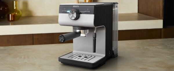 Krups - Pákový kávovar na dva hrnky AUTHENTIC 1450W/230V šedá