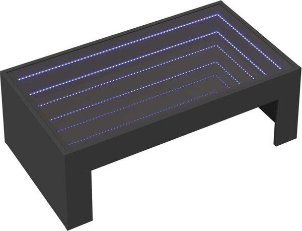 VidaXL Konferenční stolek s Infinity LED 90 x 50 x 30 cm [847616] Barva: Bílá