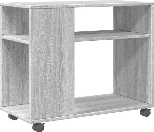VidaXL Odkládací stolek na kolečkách 70 x 35 x 60 cm kompozit [853147] Barva: Bílá