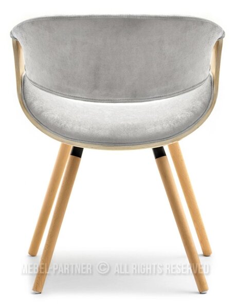 Designová jídelní židle SAROLTA - dub / popelavá