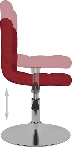 VidaXL Otočná jídelní židle textil [3087470] Barva: Tmavě šedá