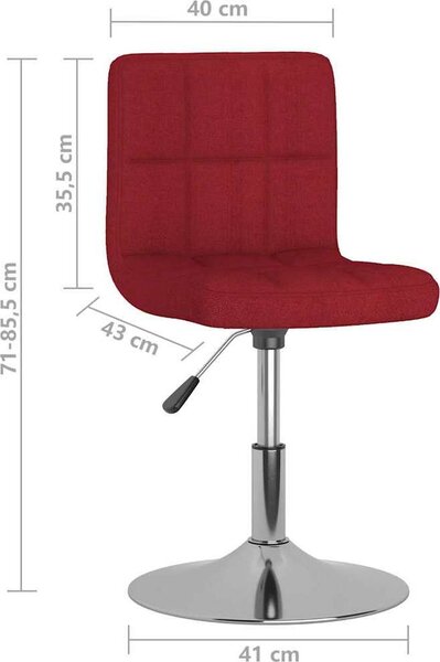VidaXL Otočná jídelní židle textil [3087470] Barva: Tmavě šedá