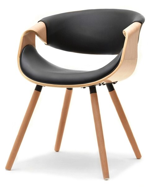 Designová jídelní židle SAROLTA - dub / černá