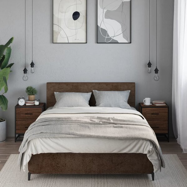 VidaXL Noční stolky 2 ks 40 x 31 x 50 cm kompozitní dřevo [848679] Barva: hnědý dub