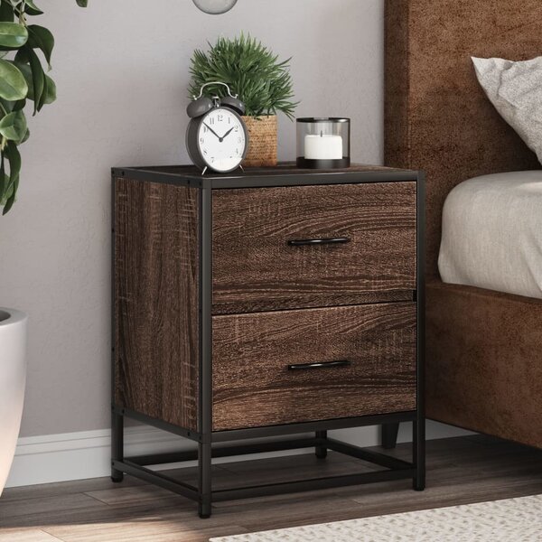 VidaXL Noční stolky 2 ks 40 x 31 x 50 cm kompozitní dřevo [848679] Barva: hnědý dub