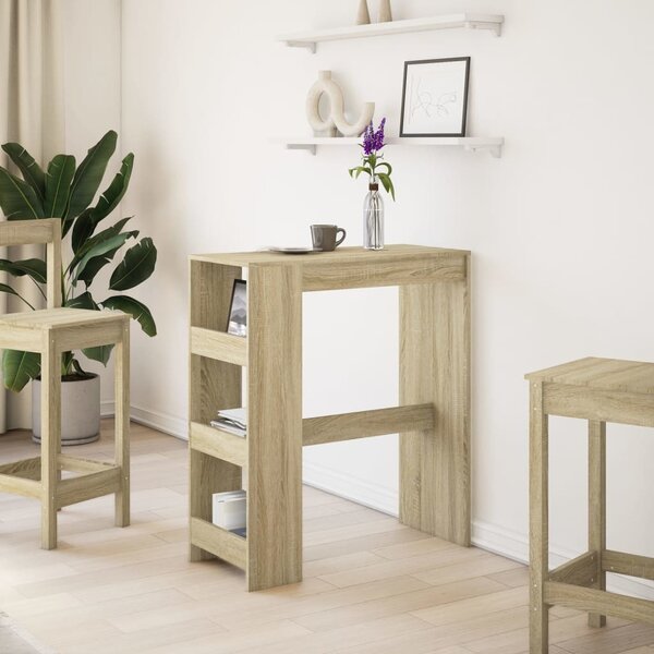 VidaXL Barový stůl s regály 90 x 40 x 103,5 cm kompozit [854377] Barva: Staré dřevo