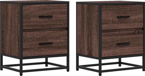 VidaXL Noční stolky 2 ks 40 x 31 x 50 cm kompozitní dřevo [848679] Barva: hnědý dub