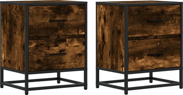 VidaXL Noční stolky 2 ks 40 x 31 x 50 cm kompozitní dřevo [848679] Barva: hnědý dub