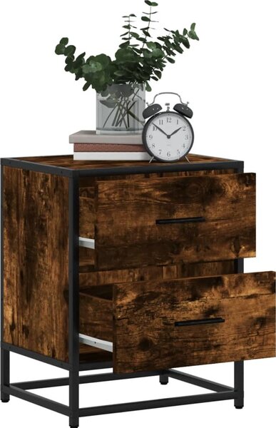 VidaXL Noční stolky 2 ks 40 x 31 x 50 cm kompozitní dřevo [848679] Barva: hnědý dub