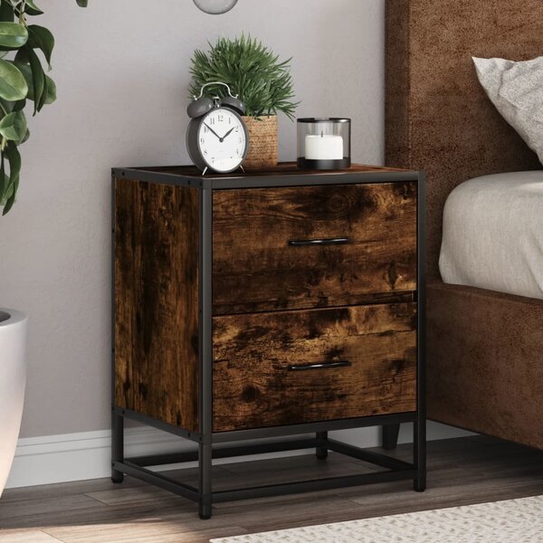 VidaXL Noční stolky 2 ks 40 x 31 x 50 cm kompozitní dřevo [848679] Barva: hnědý dub