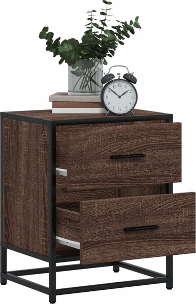 VidaXL Noční stolky 2 ks 40 x 31 x 50 cm kompozitní dřevo [848679] Barva: hnědý dub