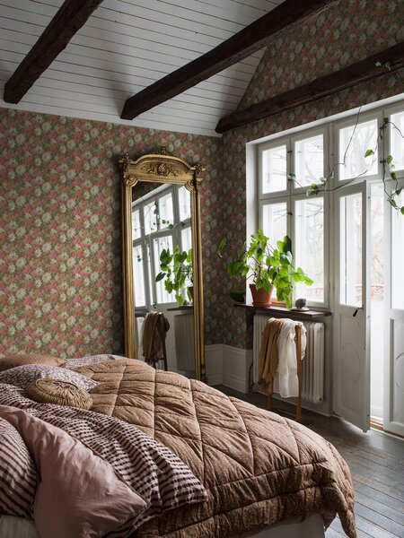 Květinová vliesová tapeta na zeď, růžová, šedá, 8170, Charm, Borastapeter