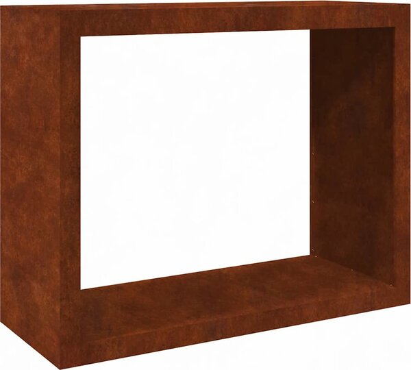 VidaXL Stojan na palivové dřevo 100 x 40 x 80 cm nerezová ocel [850976] Barva: Povětrnostně odolná ocel / Hnědý