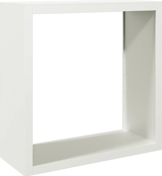 VidaXL Stojan na palivové dřevo 100x40x100 cm povětrnostně odolná ocel [850974] Barva: Ocel/Bílý