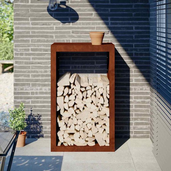 VidaXL Stojan na palivové dřevo 60 x 40 x 100 cm nerezová ocel [850995] Barva: Ocel/Antracitový