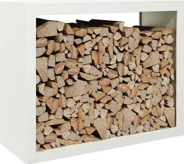 VidaXL Stojan na palivové dřevo 100 x 40 x 80 cm nerezová ocel [850976] Barva: Povětrnostně odolná ocel / Hnědý