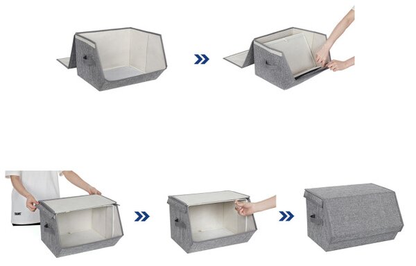 Set stohovatelných boxů RLB12GY (3 ks)
