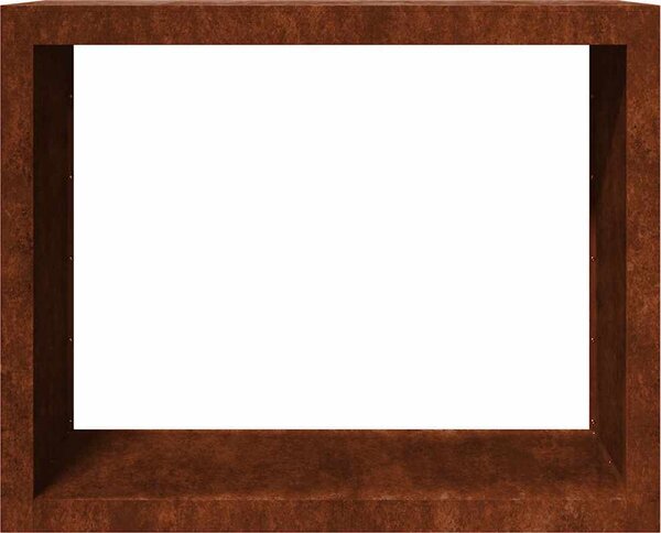 VidaXL Stojan na palivové dřevo 100 x 40 x 80 cm nerezová ocel [850976] Barva: Povětrnostně odolná ocel / Hnědý