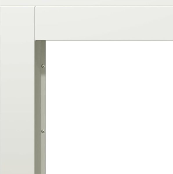 VidaXL Stojan na palivové dřevo 100x40x100 cm povětrnostně odolná ocel [850974] Barva: Ocel/Bílý