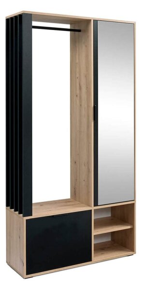 Halmar Předsíňová stěna MILO dub artisan/černá