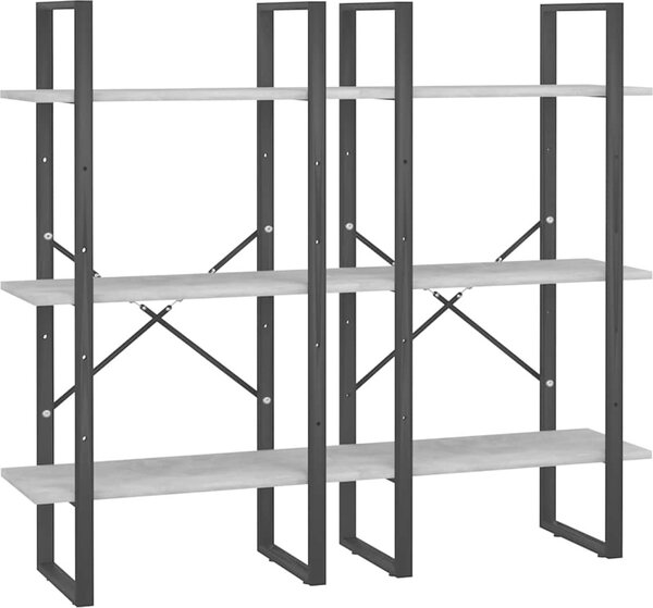 VidaXL Úložný regál 60 x 30 x 210 cm kompozitní dřevo [806519] Barva: Šedá