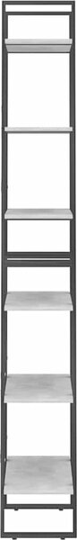 VidaXL Úložný regál 60 x 30 x 210 cm kompozitní dřevo [806519] Barva: Šedá
