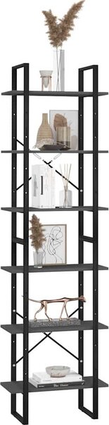 VidaXL Úložný regál 60 x 30 x 210 cm kompozitní dřevo [806519] Barva: Šedá