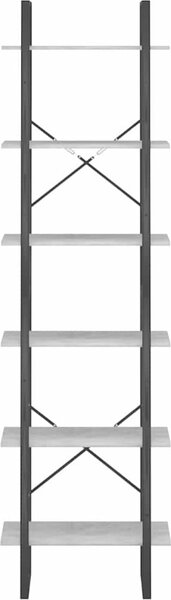 VidaXL Úložný regál 60 x 30 x 210 cm kompozitní dřevo [806519] Barva: Šedá