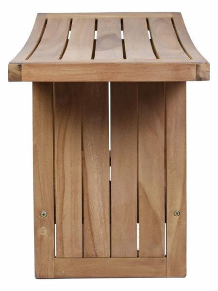 Stolička DIVERO, masivní ošetřený teak, 60 x 35 x 45 cm