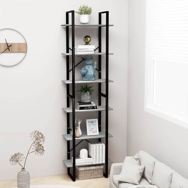 VidaXL Úložný regál 60 x 30 x 210 cm kompozitní dřevo [806519] Barva: Šedá