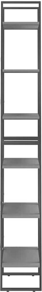 VidaXL Úložný regál 60 x 30 x 210 cm kompozitní dřevo [806519] Barva: Šedá