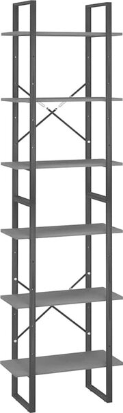 VidaXL Úložný regál 60 x 30 x 210 cm kompozitní dřevo [806519] Barva: Šedá