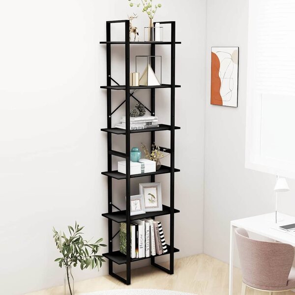 VidaXL Úložný regál 60 x 30 x 210 cm kompozitní dřevo [806519] Barva: Šedá