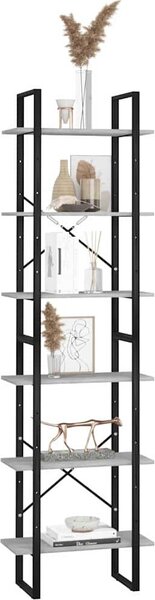 VidaXL Úložný regál 60 x 30 x 210 cm kompozitní dřevo [806519] Barva: Šedá